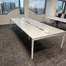 Used Nova Bench Desk with Desktop Power and Cable Trays - Available in Bank of 4,6,8