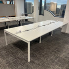 Used Nova Bench Desk with Desktop Power and Cable Trays - Available in Bank of 4,6,8