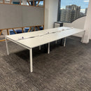 Used Nova Bench Desk with Desktop Power and Cable Trays - Available in Bank of 4,6,8