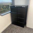Used Black 4 Draw Steel Filing Cabinet