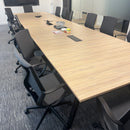 Used Large Mobili Branded Meeting Table Set with Power and 16 Chairs