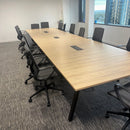 Used Large Mobili Branded Meeting Table Set with Power and 16 Chairs