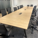 Used Large Mobili Branded Meeting Table Set with Power and 16 Chairs