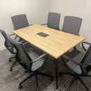 Used Mobili Branded Meeting Table Set with Power and 6 Chairs