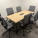 Used Mobili Branded Meeting Table Set with Power and 6 Chairs