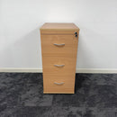Used Beech 3 Draw Filing Cabinet