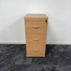 Used Beech 3 Draw Filing Cabinet