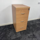 Used Beech 3 Draw Filing Cabinet