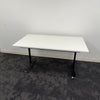 Used White Fliptop Table with Black Frame
