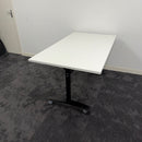 Used White Fliptop Table with Black Frame