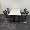 Used Fliptop Meeting Table Set with Chairs