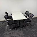 Used Fliptop Meeting Table Set with Chairs