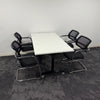 Used Fliptop Meeting Table Set with Chairs