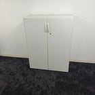 Used White Steelcase Storage Cupboard