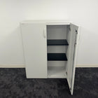 Used White Steelcase Storage Cupboard