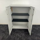 Used White Steelcase Storage Cupboard