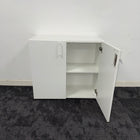 Used White Desk High Cupboard with Shelf and Key