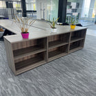 Used Large Grey Oak Credenza Bookcase