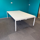 Used Nova White Bench Desks with Cable Tray - 1200x700