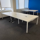 Used White Nova Bench Desk 1200x700 with Cable Tray