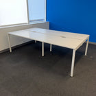 Used White Nova Bench Desk 1200x700 with Cable Tray