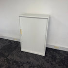 Used White Tambour Cupboard 1180 High