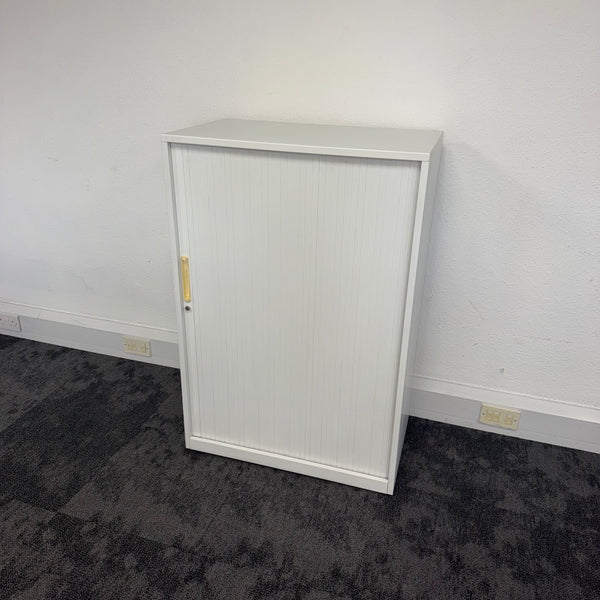 Used White Tambour Cupboard 1180 High