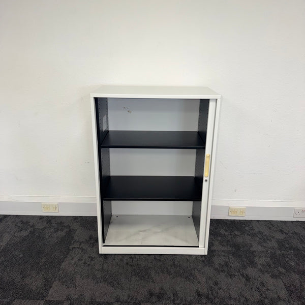 Used White Tambour Cupboard 1180 High