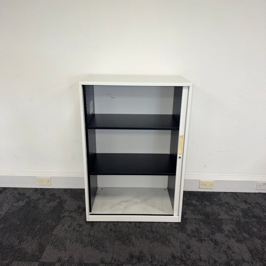 Used White Tambour Cupboard 1180 High