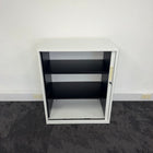 Used White Tambour Cupboard 980 High
