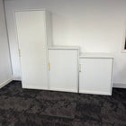 Used White Tambour Cupboard 980 High