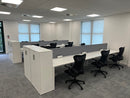 White Nova Bench Desks 1400x800 - Available in Banks of 2,4,6,8 Etc