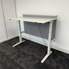 Used Steelcase Ology Height Adjustable Desk with Screen and Cable Tray
