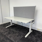 Used Steelcase Ology Height Adjustable Desk with Screen and Cable Tray