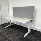 Used Steelcase Ology Height Adjustable Desk with Screen and Cable Tray