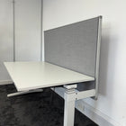 Used Steelcase Ology Height Adjustable Desk with Screen and Cable Tray