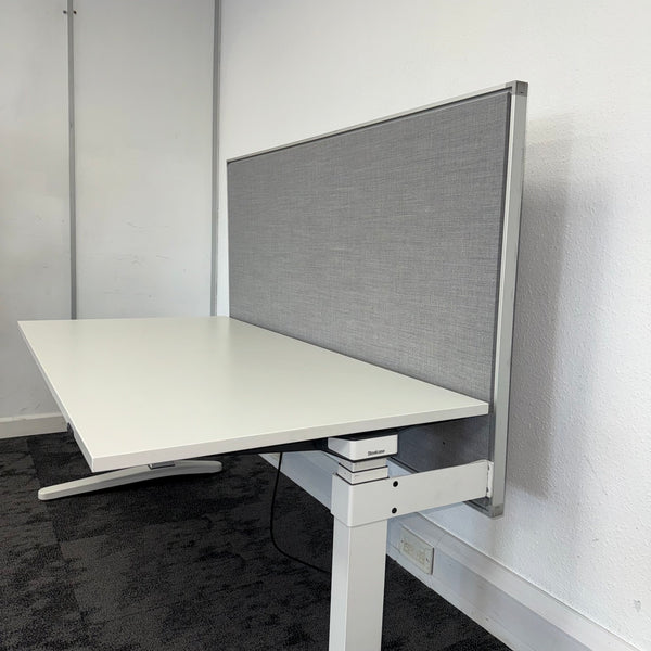 Used Steelcase Ology Height Adjustable Desk with Screen and Cable Tray