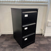 Used Black 3 Draw Filing Cabinet