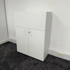 Used White Desk High Cupboard with Planter