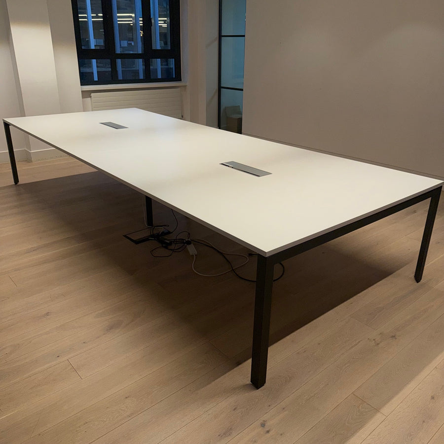 Used Herman Miller Large White Meeting Table