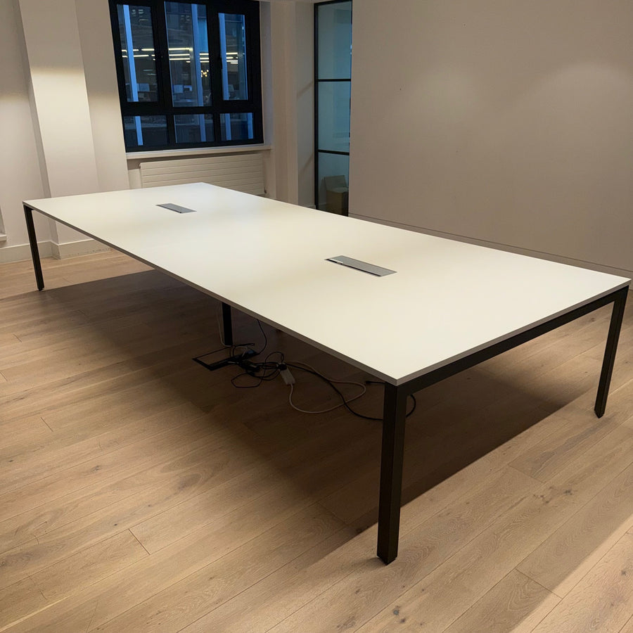 Used Herman Miller Large White Meeting Table