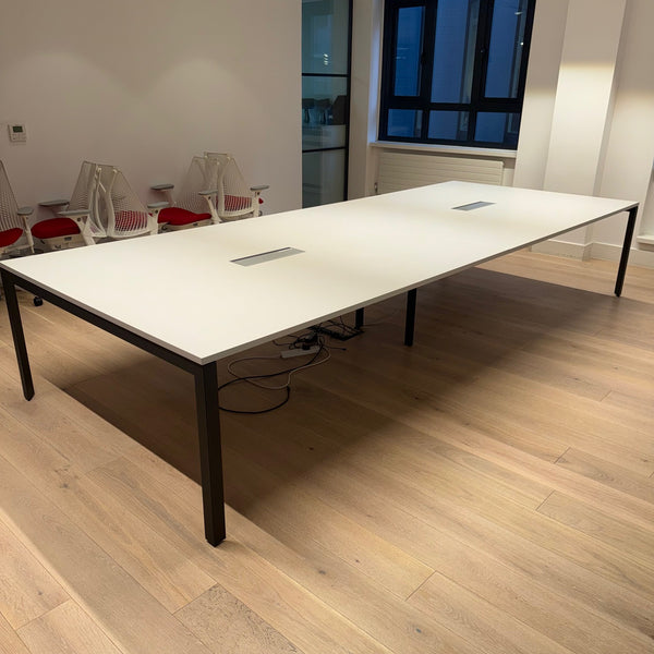 Used Herman Miller Large White Meeting Table