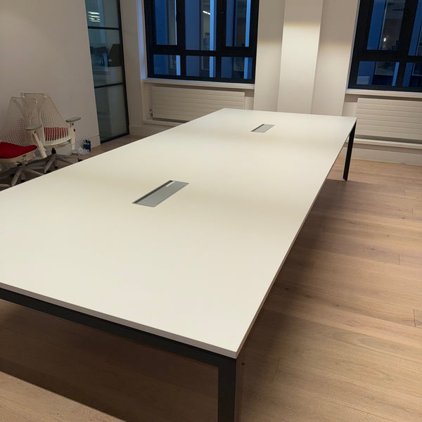 Used Herman Miller Large White Meeting Table