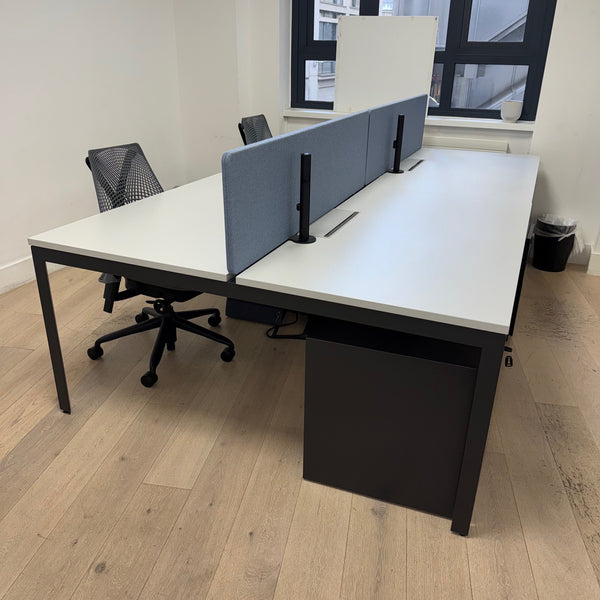Used Herman Miller Bench Desk Complete Setup