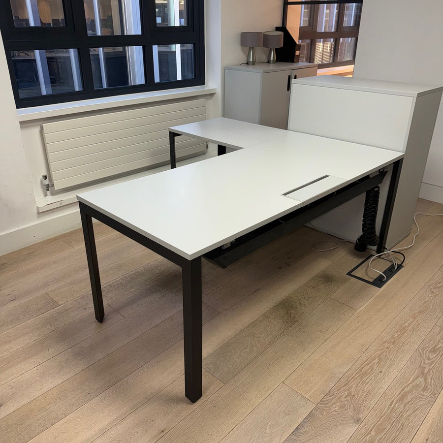 Used Herman Miller Managers Desk with Pedestal and Cable Tray