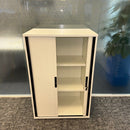 Used White Tambour with 2 Shelves