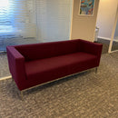 Used Marelli Branded Burgundy Fabric Sofa