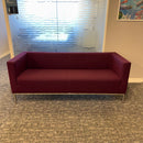 Used Marelli Branded Burgundy Fabric Sofa