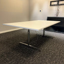 Used Kusch-Co White Meeting Table with Chrome Legs