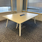 Used Kusch-Co White Meeting Table with Central Power